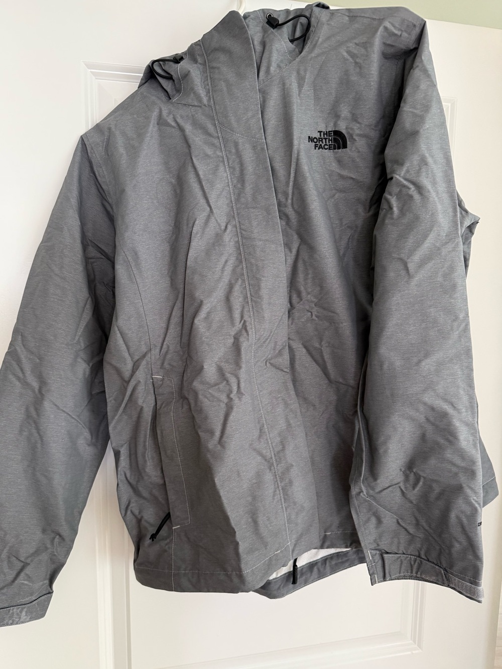 The North Face Gray Hooded Rain Jacket